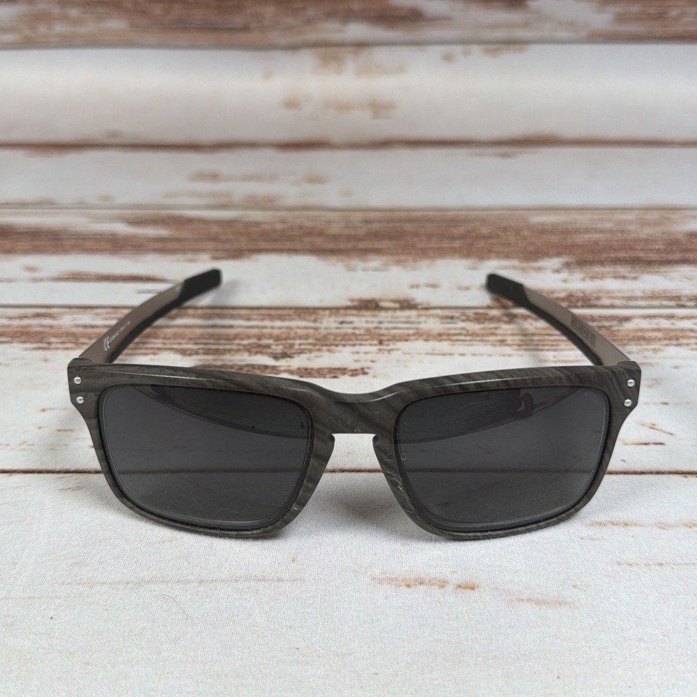 Oakley Holbrook Mix Sunglasses Frames Only Woodgrain Black Matte Metal Temple